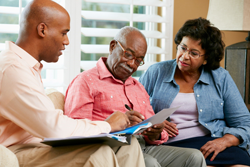 Alternative Text: Couple Gets Elder Law Planning for Long Distance Caregiving
